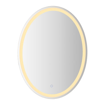 Dane 27 Round Frameless Anti-Fog Aluminum Front/Back-lit Tri-color LED Bathroom Vanity Mirror with Smart Touch Control